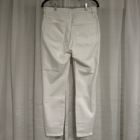 NWT, White J Crew High Rise Toothpick jeans with Button Fly size 30 - Picture 4 of 5